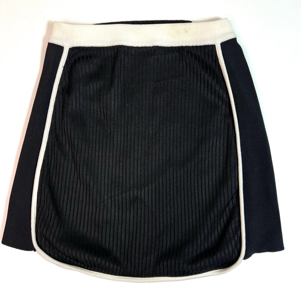 GCDS Classic Track Mini Skirt Black White - Picture 5 of 8